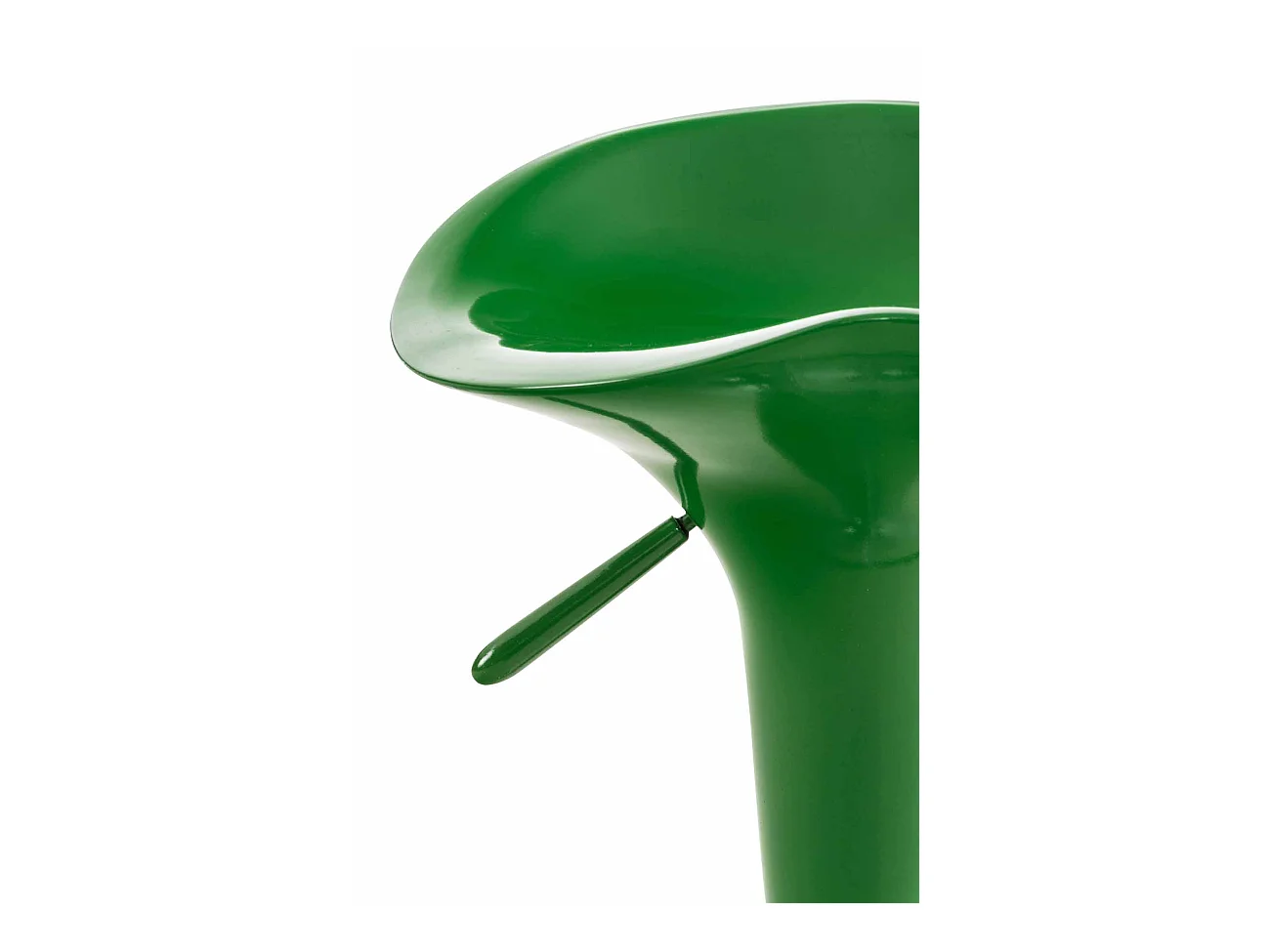 2er Set Barhocker - Kunststoff & Metall in Chromoptik - grün - Saddle