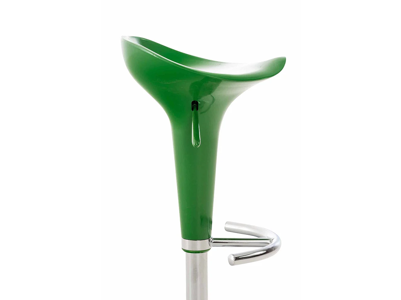 Lot de 2  Tabouret de bar - Plastique & Métal chromé - Vert - Saddle