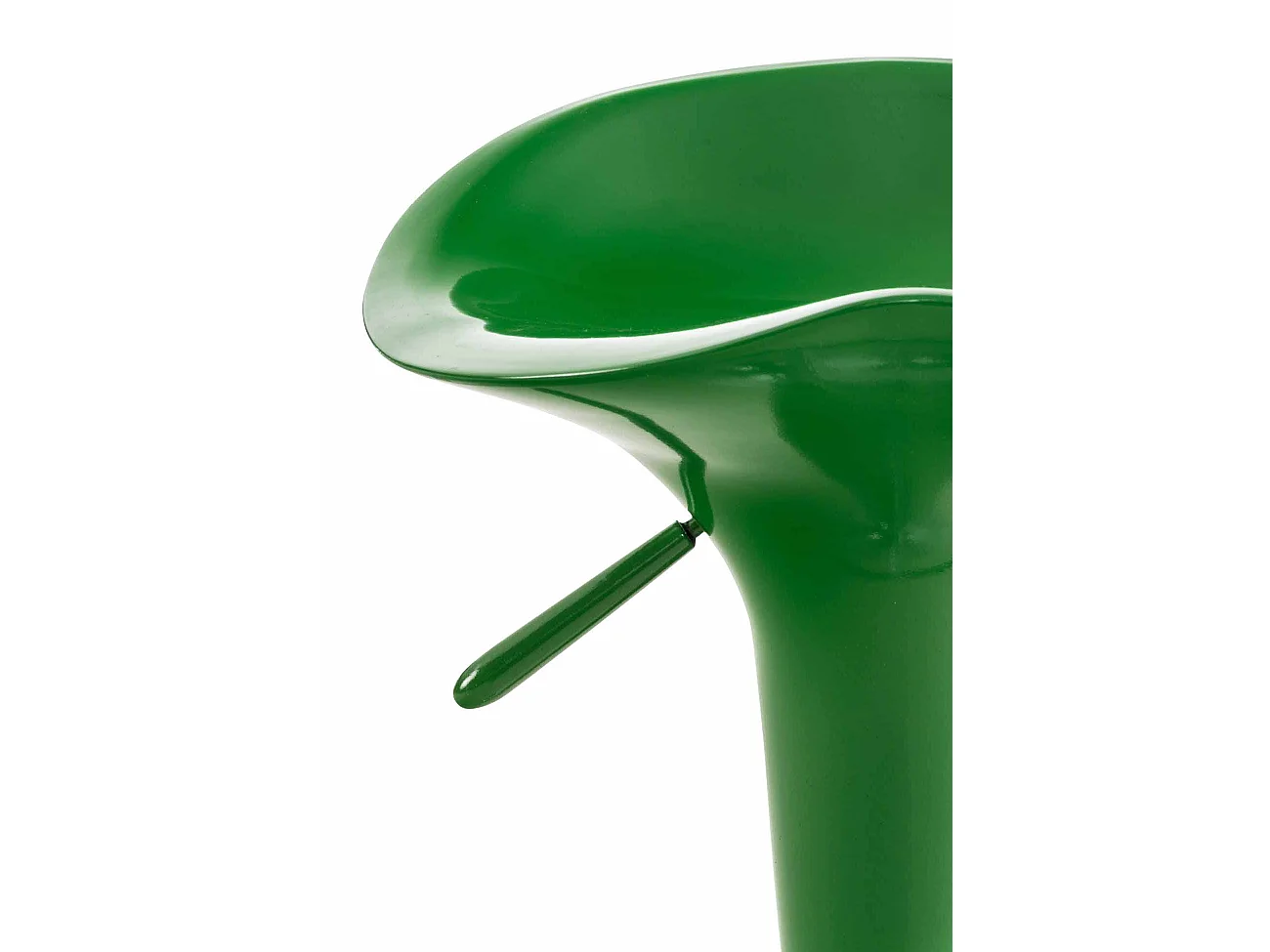 Lot de 2  Tabouret de bar - Plastique & Métal chromé - Vert - Saddle