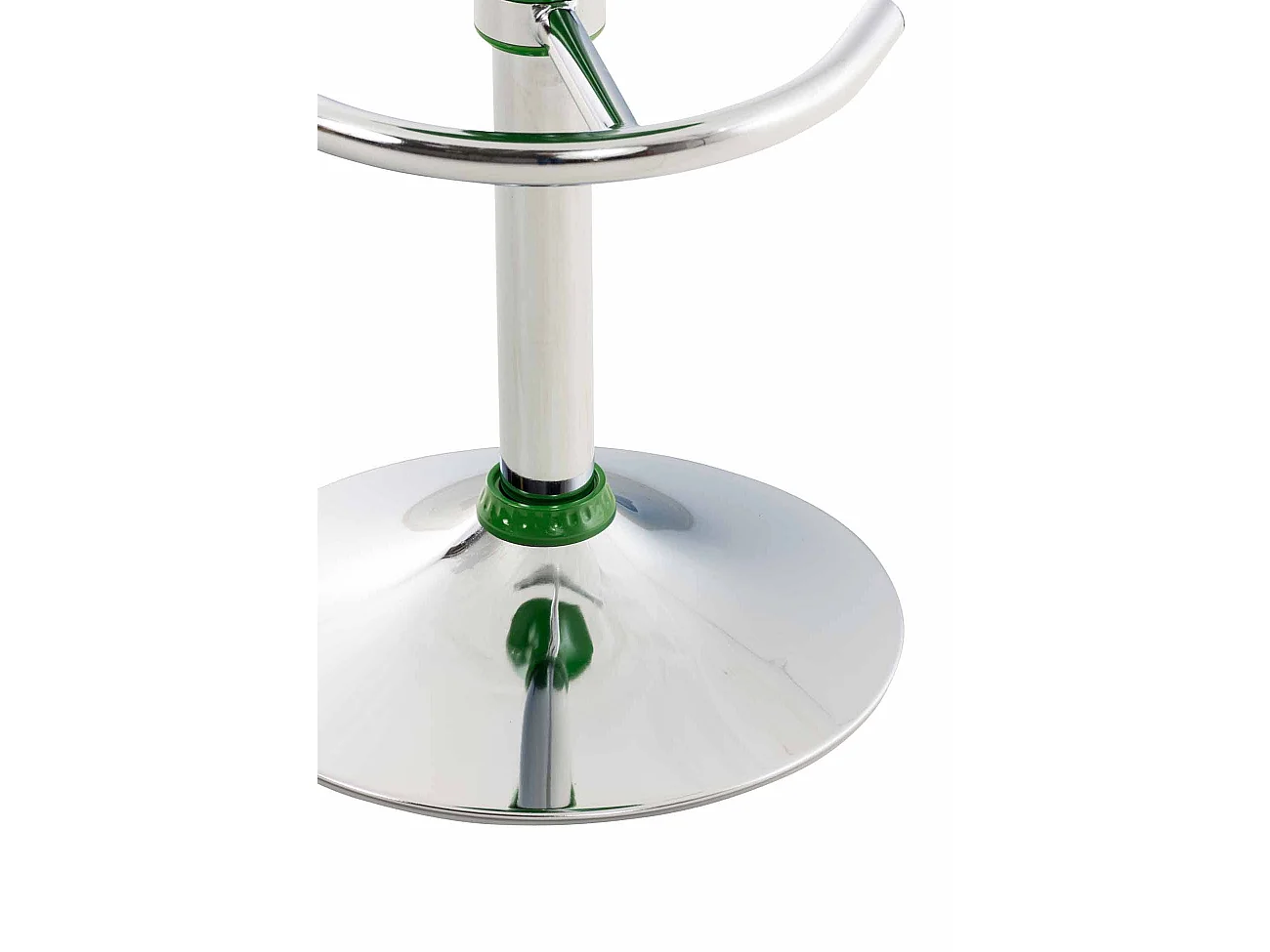 Lot de 2  Tabouret de bar - Plastique & Métal chromé - Vert - Saddle