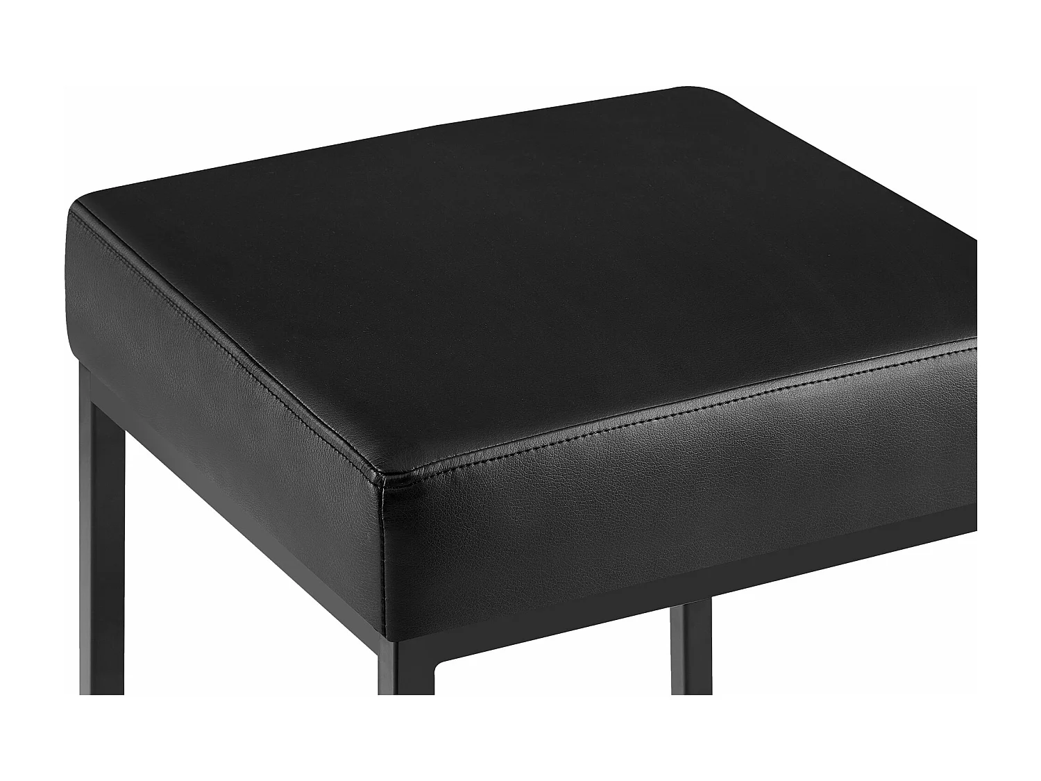 Lot de 2  Tabouret de bar - Similicuir & Noir - Noir - Montreal 80