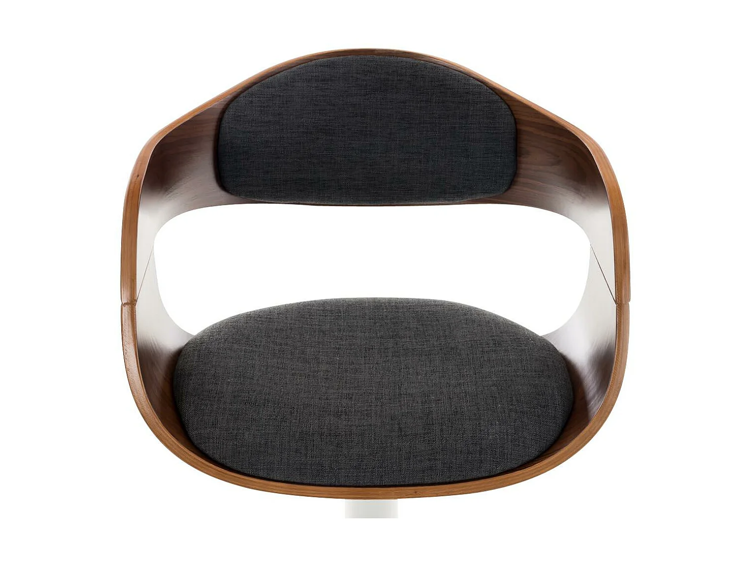 Tabouret de bar - Tissu - Noyer / Gris foncé - Kingston