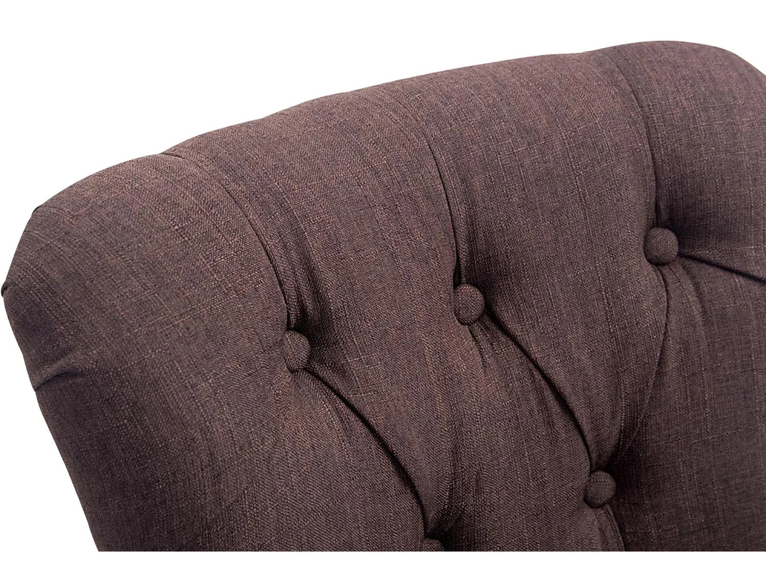 Tabouret de bar - Tissu & Acier inoxydable - Marron - Lakewood