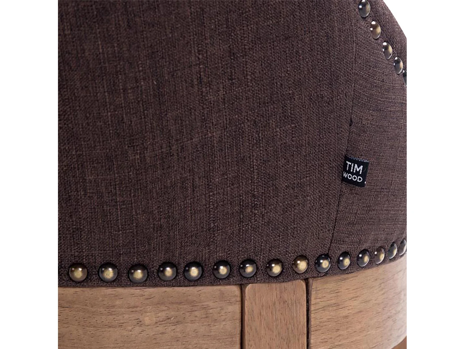 Tabouret de bar - Tissu & Acier inoxydable - Marron - Lakewood