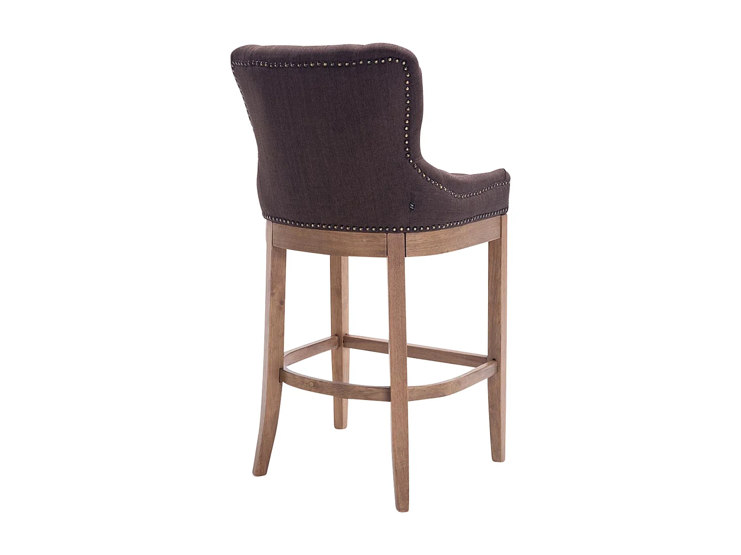 Tabouret de bar - Tissu & Acier inoxydable - Marron - Lakewood