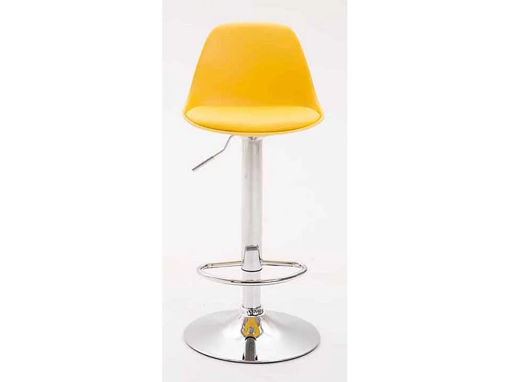 Lot de 2  Tabouret de bar - Similicuir & Métal - Jaune - Kiel