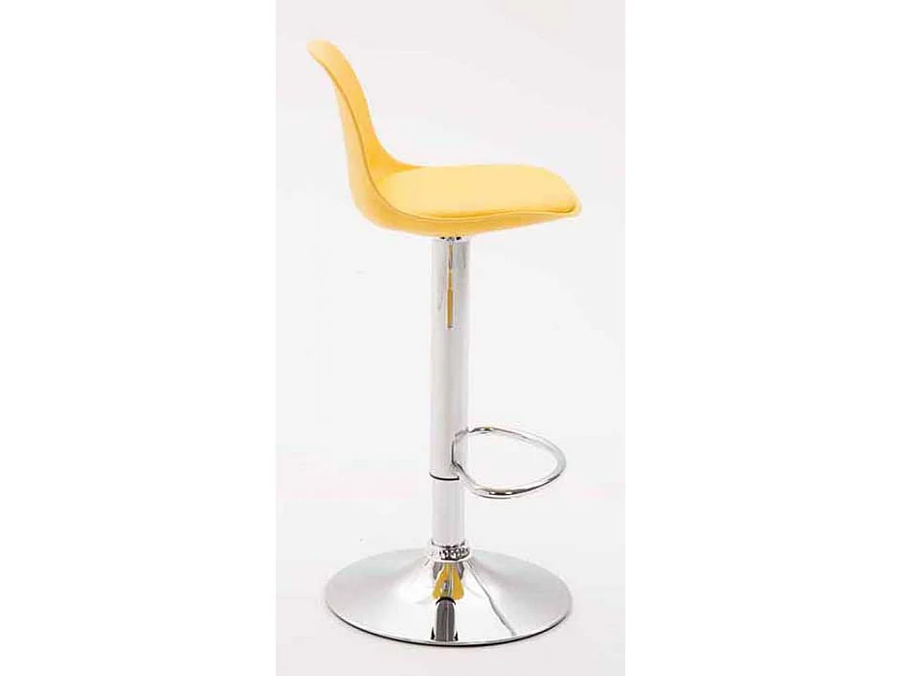 Lot de 2  Tabouret de bar - Similicuir & Métal - Jaune - Kiel