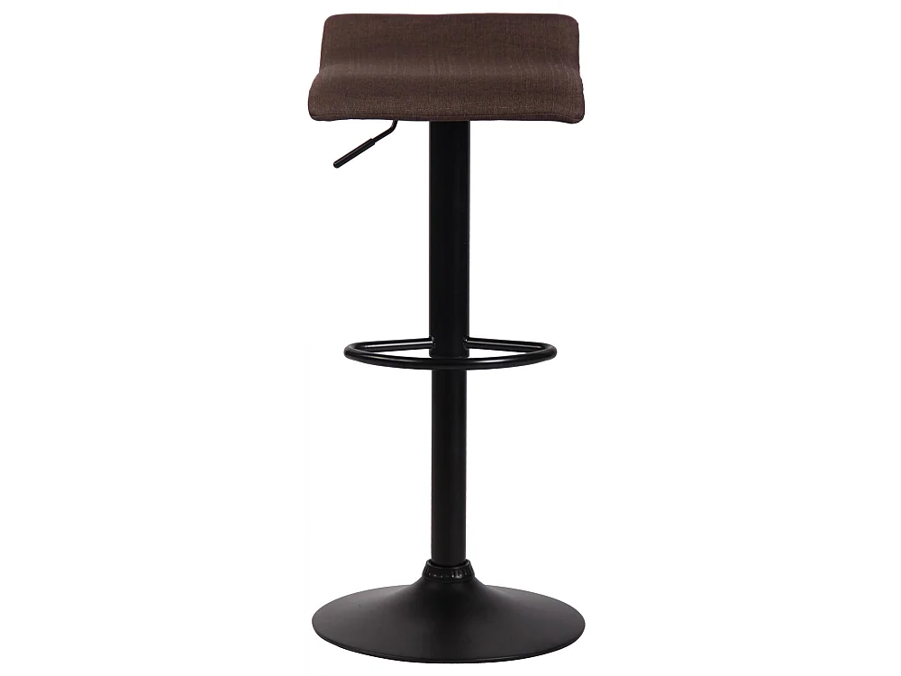 Tabouret de bar - Tissu & Noir - Marron - Dyn V2