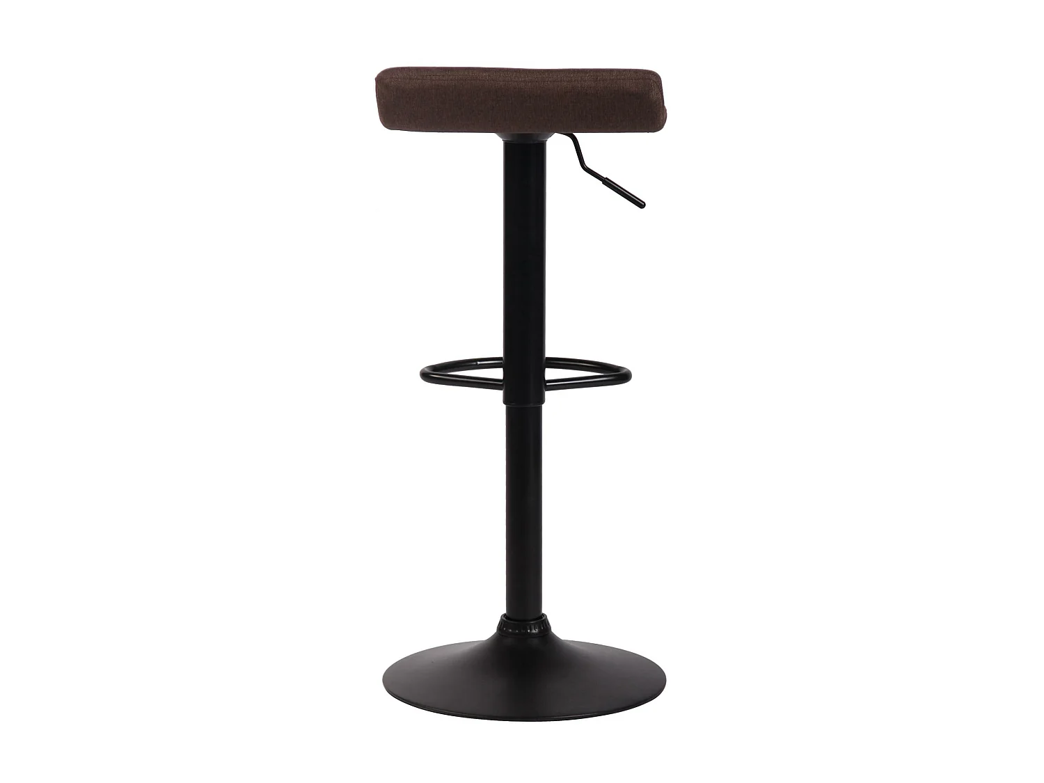 Tabouret de bar - Tissu & Noir - Marron - Dyn V2