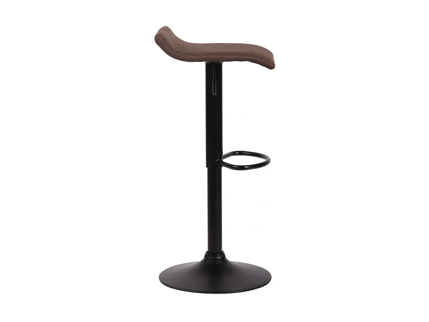 Tabouret de bar - Tissu & Noir - Marron - Dyn V2