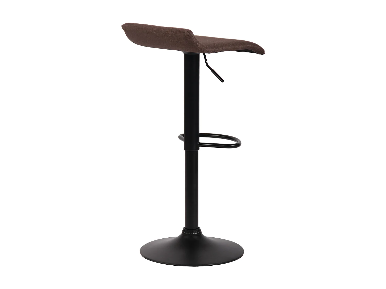 Tabouret de bar - Tissu & Noir - Marron - Dyn V2