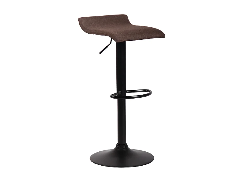 Tabouret de bar - Tissu & Noir - Marron - Dyn V2