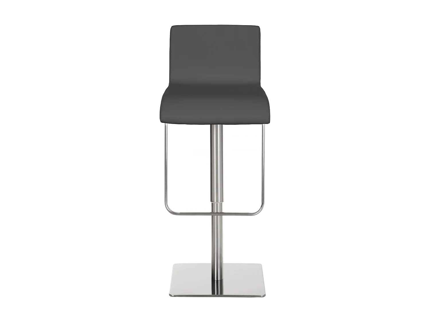 Tabouret de bar - Similicuir & Acier inoxydable - Gris - Limon