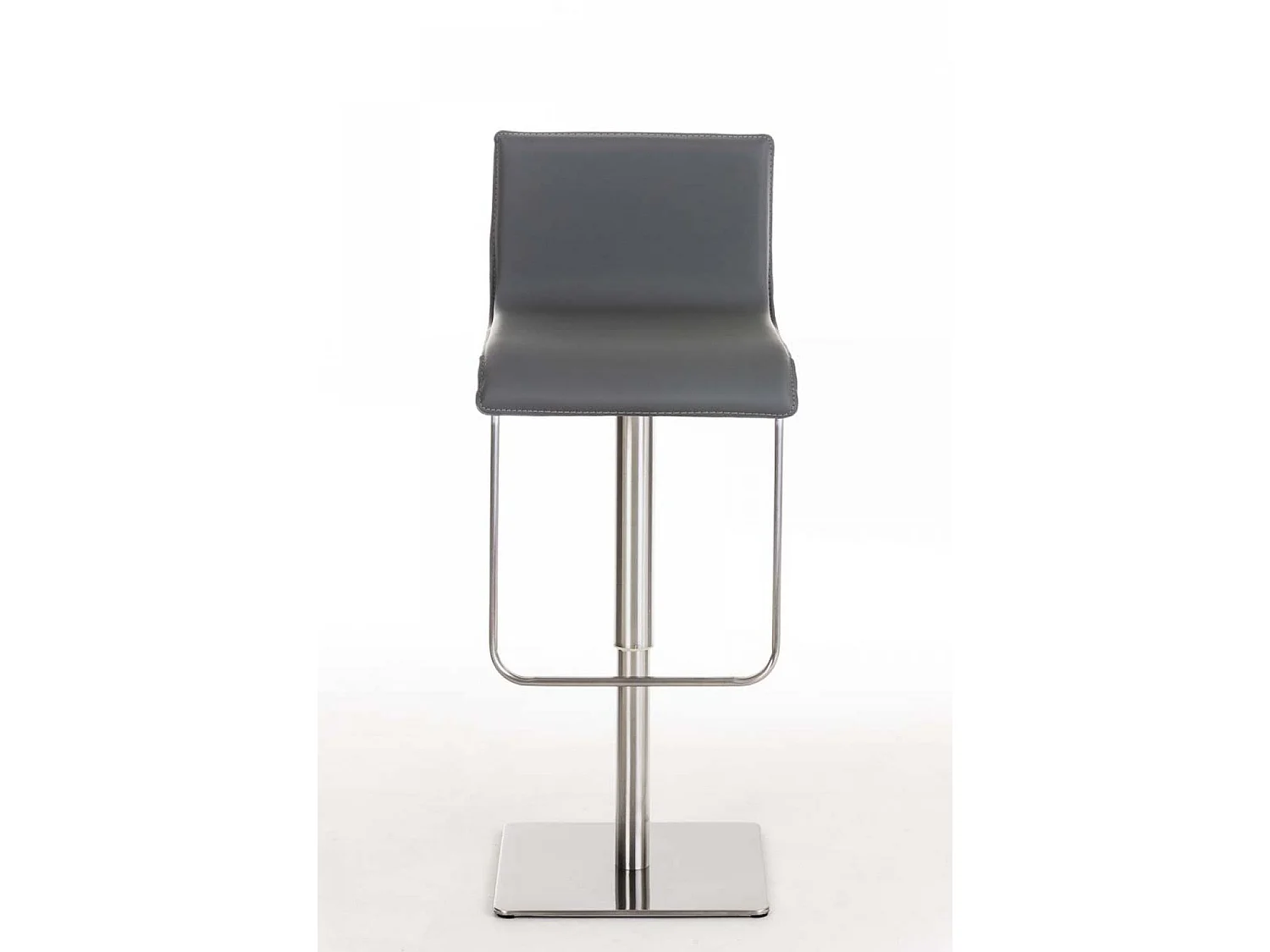Tabouret de bar - Similicuir & Acier inoxydable - Gris - Limon
