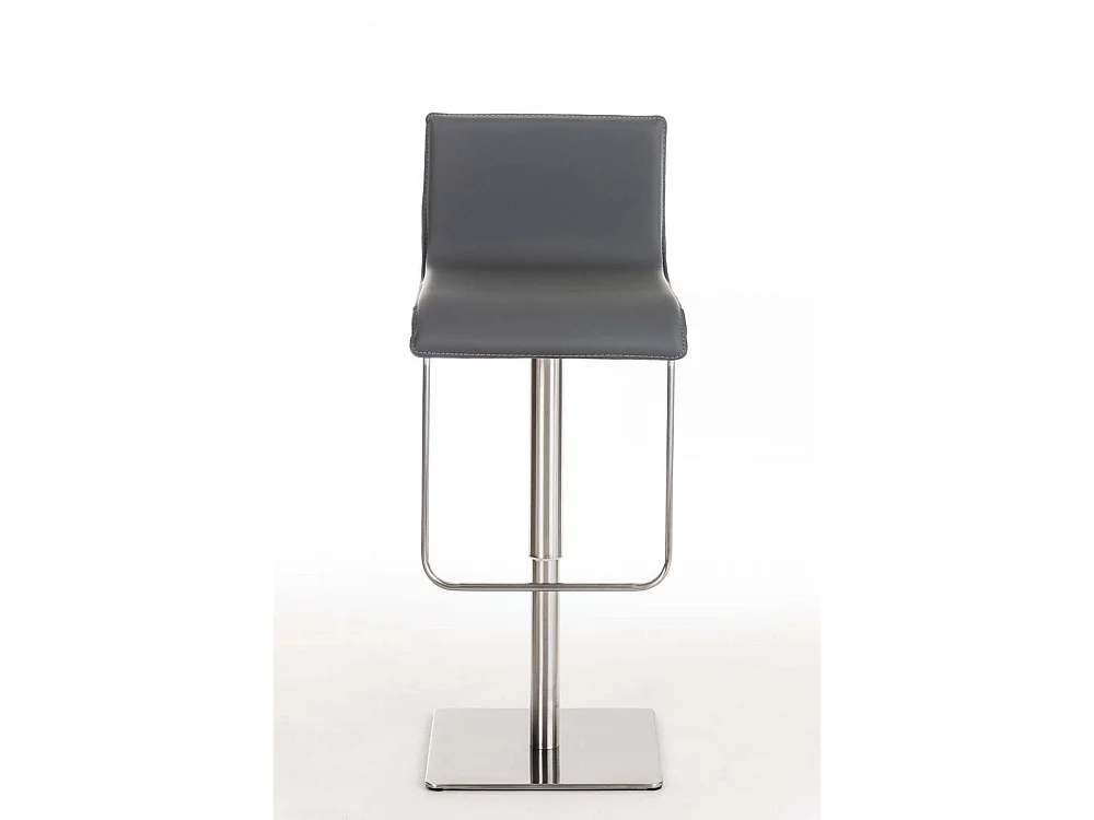 Tabouret de bar - Similicuir & Acier inoxydable - Gris - Limon