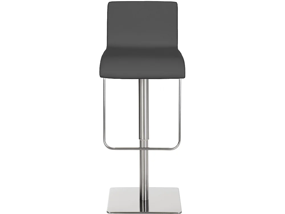 Tabouret de bar - Similicuir & Acier inoxydable - Gris - Limon
