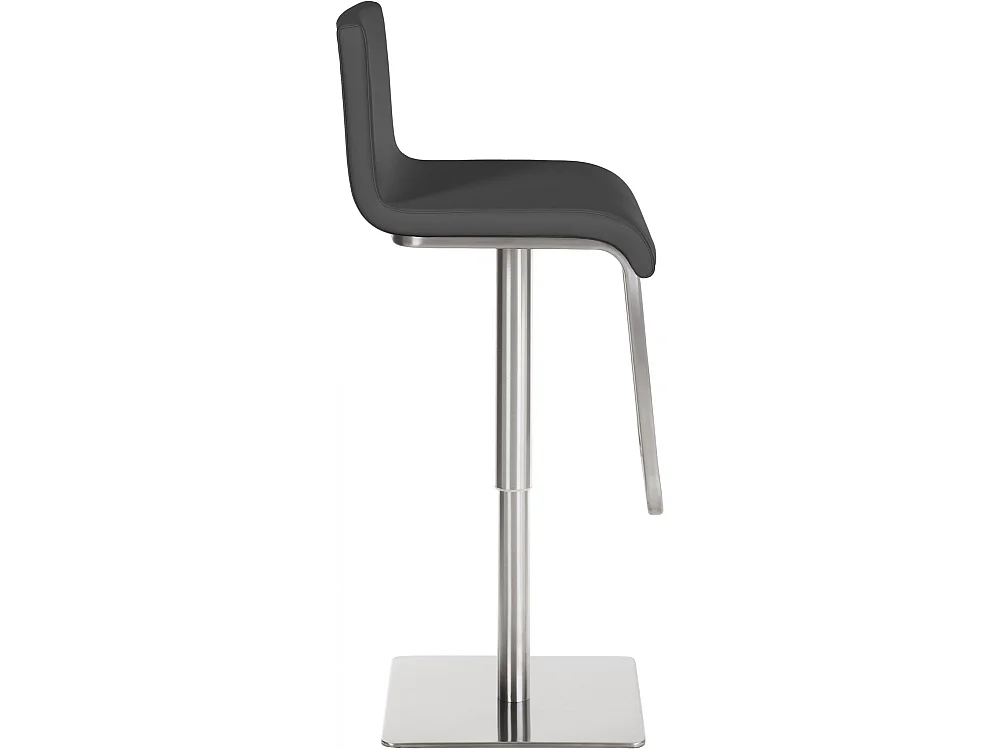 Tabouret de bar - Similicuir & Acier inoxydable - Gris - Limon