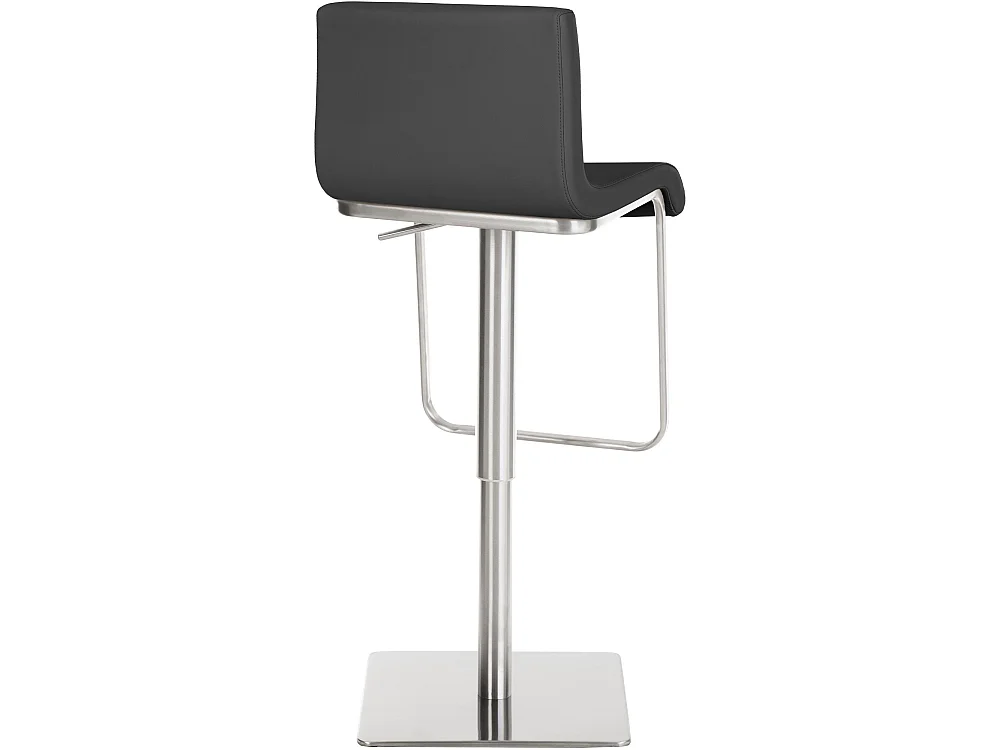 Tabouret de bar - Similicuir & Acier inoxydable - Gris - Limon
