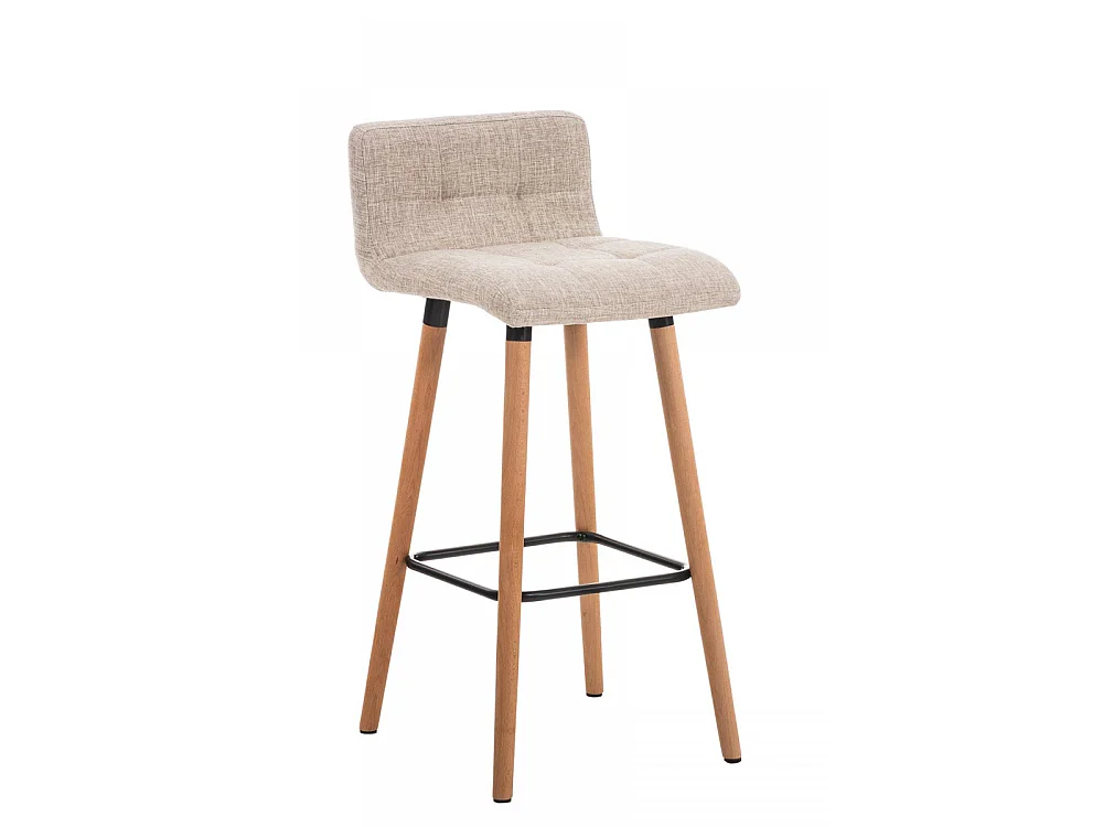 Lot de 2  Tabouret de bar - Tissu & Nature - Crème - Lincoln
