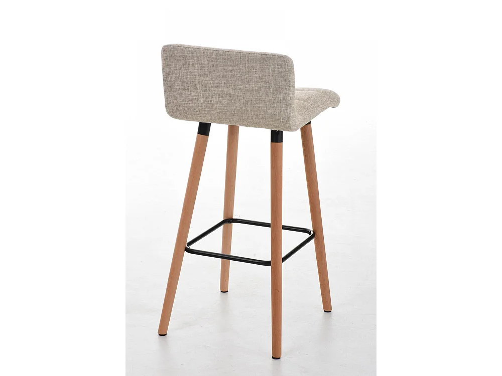 Lot de 2  Tabouret de bar - Tissu & Nature - Crème - Lincoln