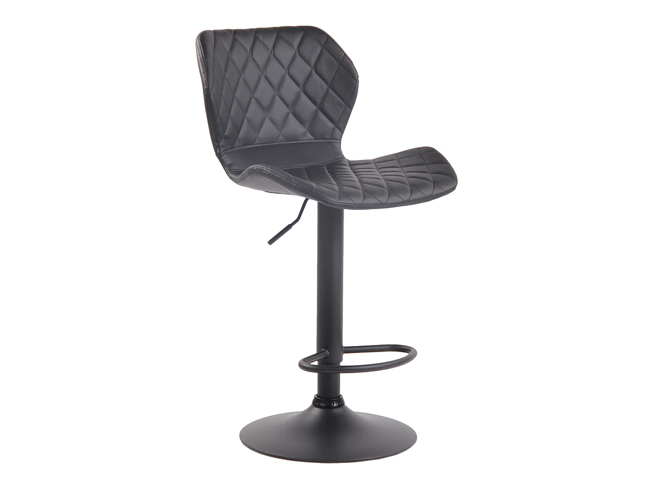 Tabouret de bar - Similicuir & Métal - Noir - Cork