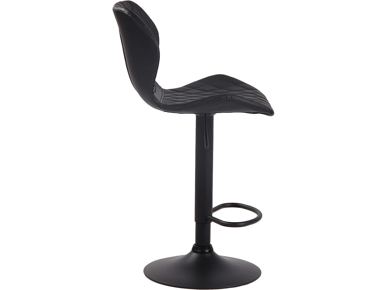 Tabouret de bar - Similicuir & Métal - Noir - Cork