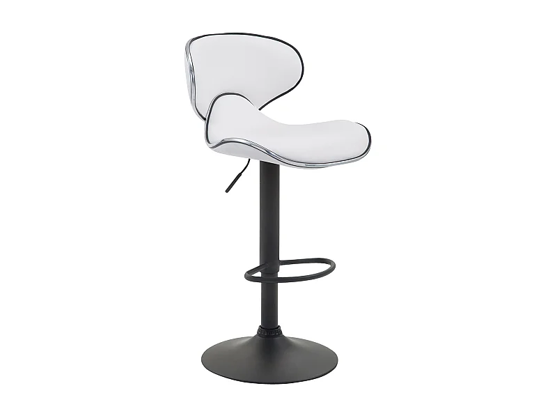 Barhocker - Kunstleder & Metall in Chromoptik - weiß - Las Vegas V2