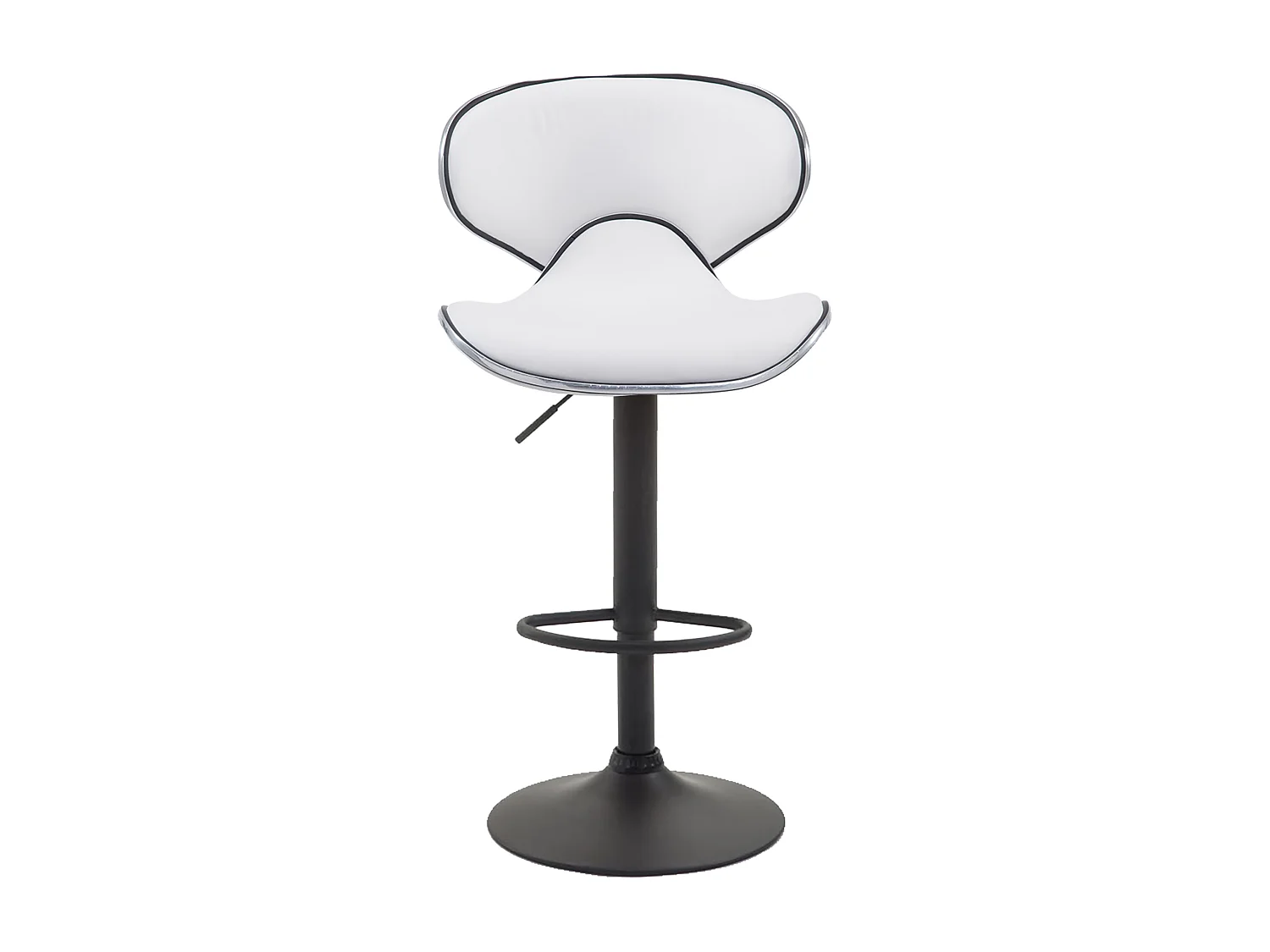 Tabouret de bar - Similicuir & Métal chromé - Blanc - Las Vegas V2