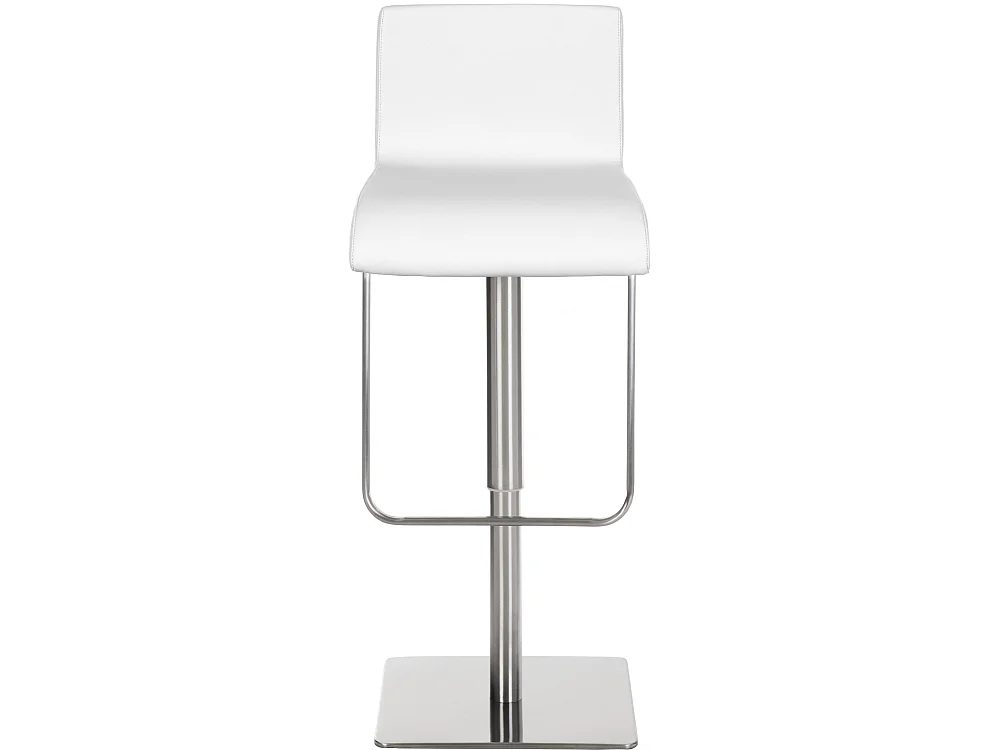 Lot de 2  Tabouret de bar - Similicuir & Acier inoxydable - Blanc - Limon