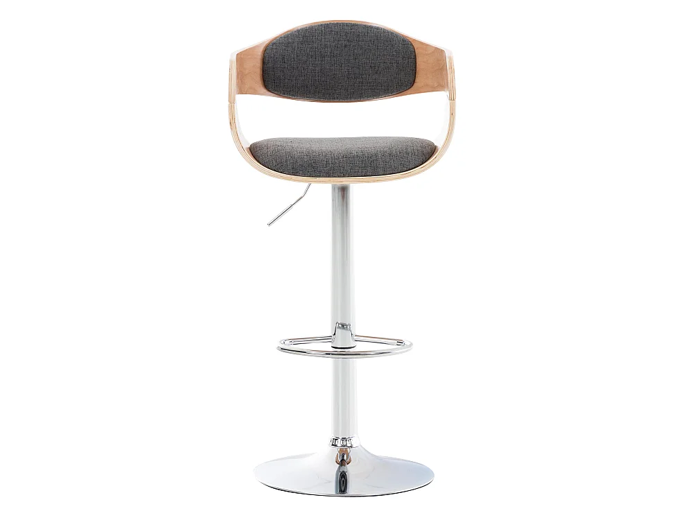 Tabouret de bar - Tissu - Nature / Gris clair - Kingston