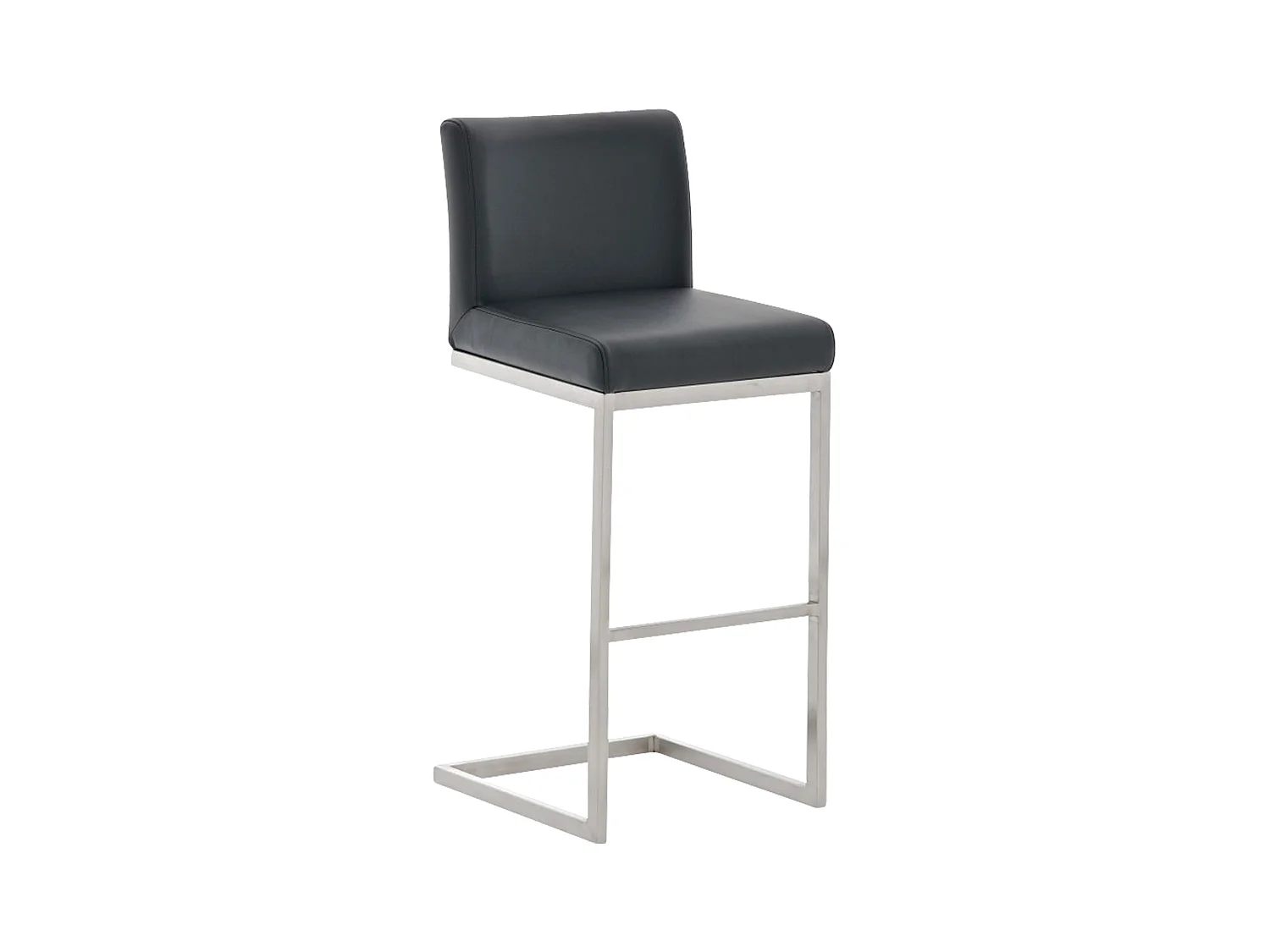 Tabouret de bar - Similicuir - Noir - Paros