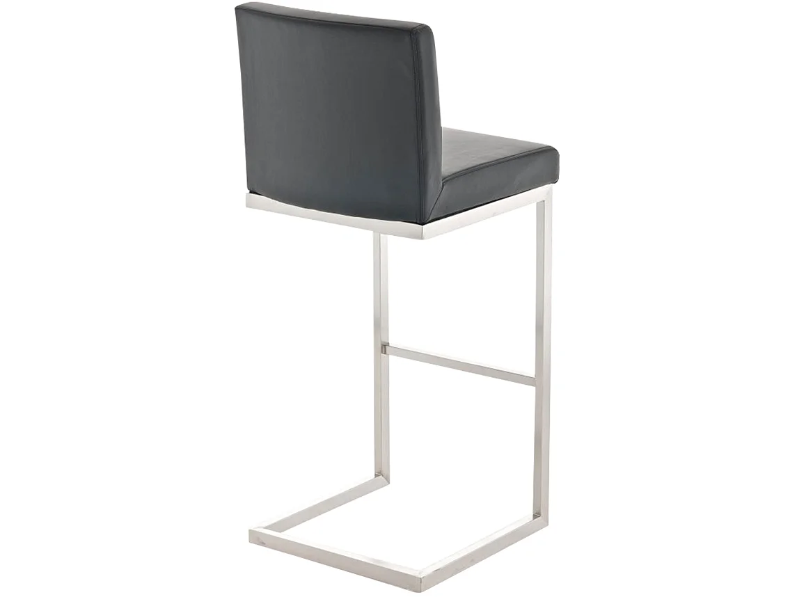 Tabouret de bar - Similicuir - Noir - Paros