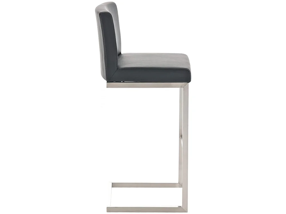 Tabouret de bar - Similicuir - Noir - Paros