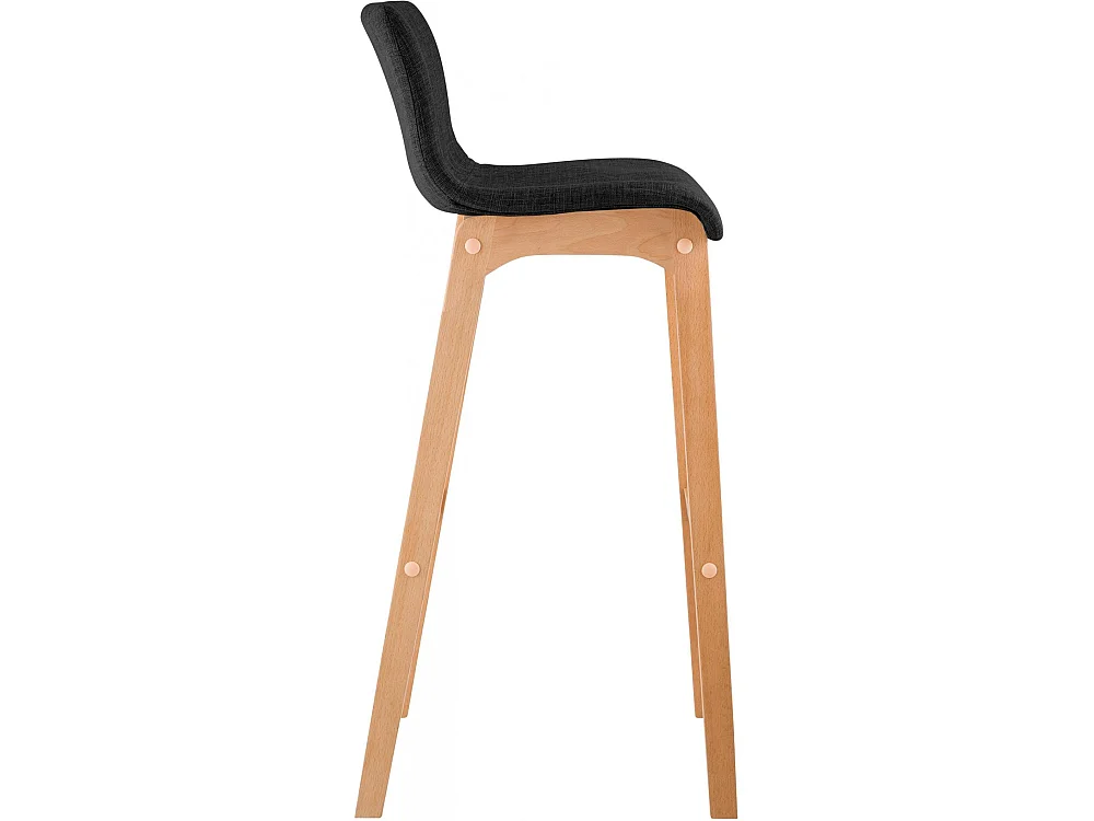 Lot de 2  Tabouret de bar - Tissu - Gris foncé - Hover