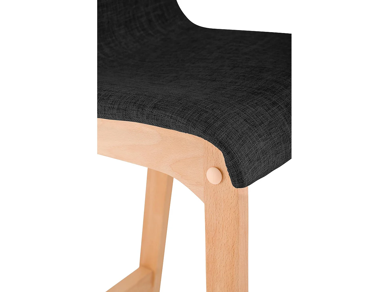 Lot de 2  Tabouret de bar - Tissu - Gris foncé - Hover