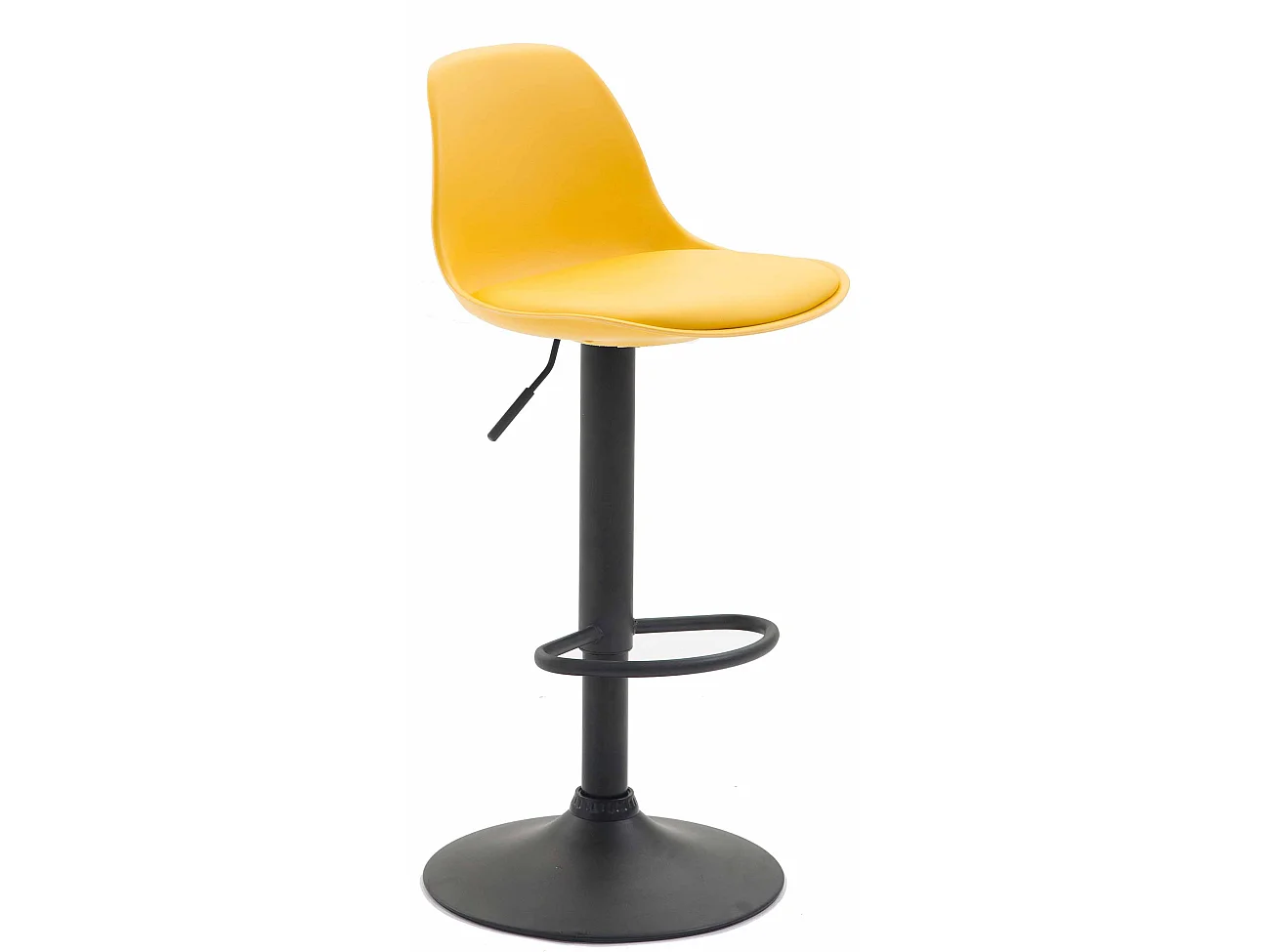 Tabouret de bar - Plastique & Métal - Jaune - Kiel