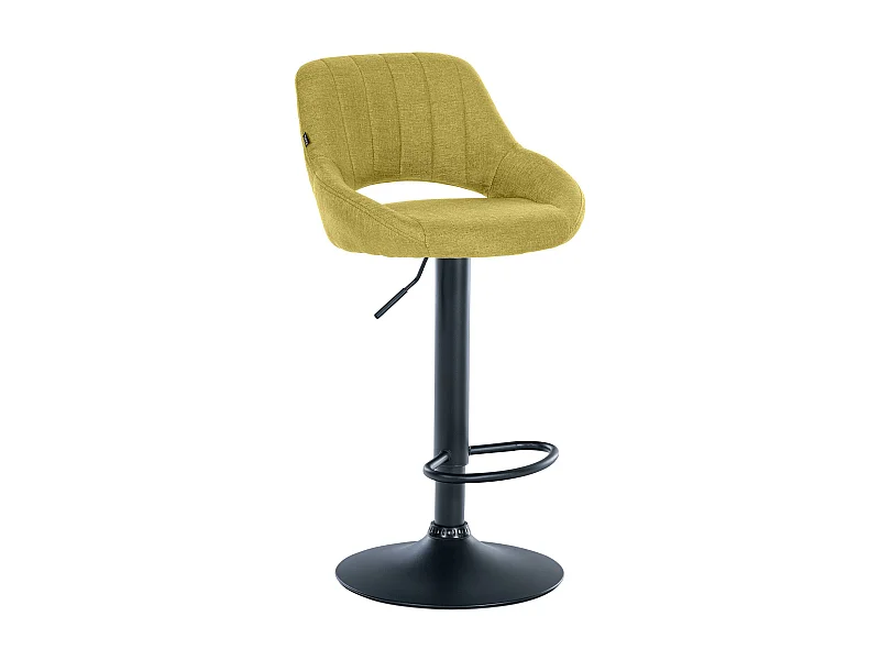 Tabouret de bar - Tissu & Noir - Vert - Milet