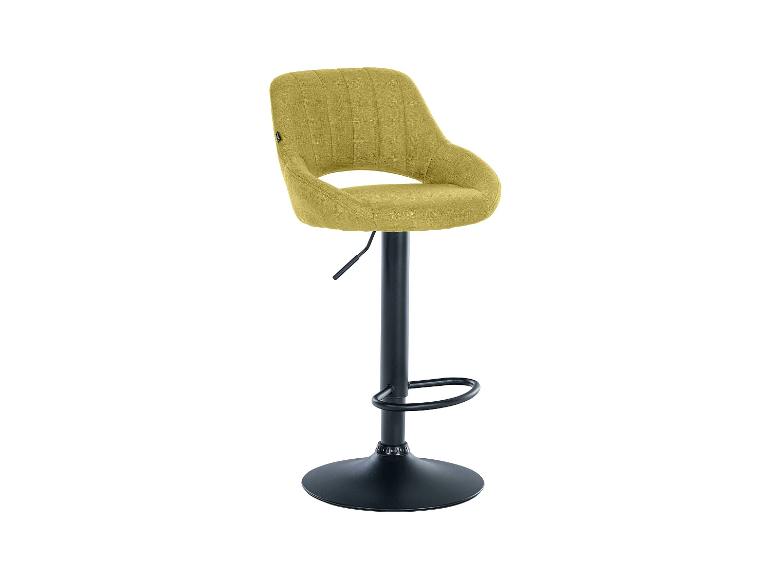 Tabouret de bar - Tissu & Noir - Vert - Milet