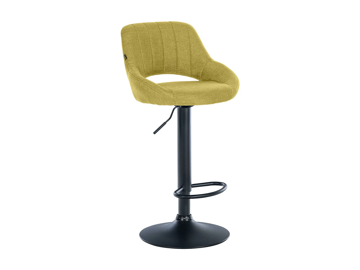 Tabouret de bar - Tissu & Noir - Vert - Milet