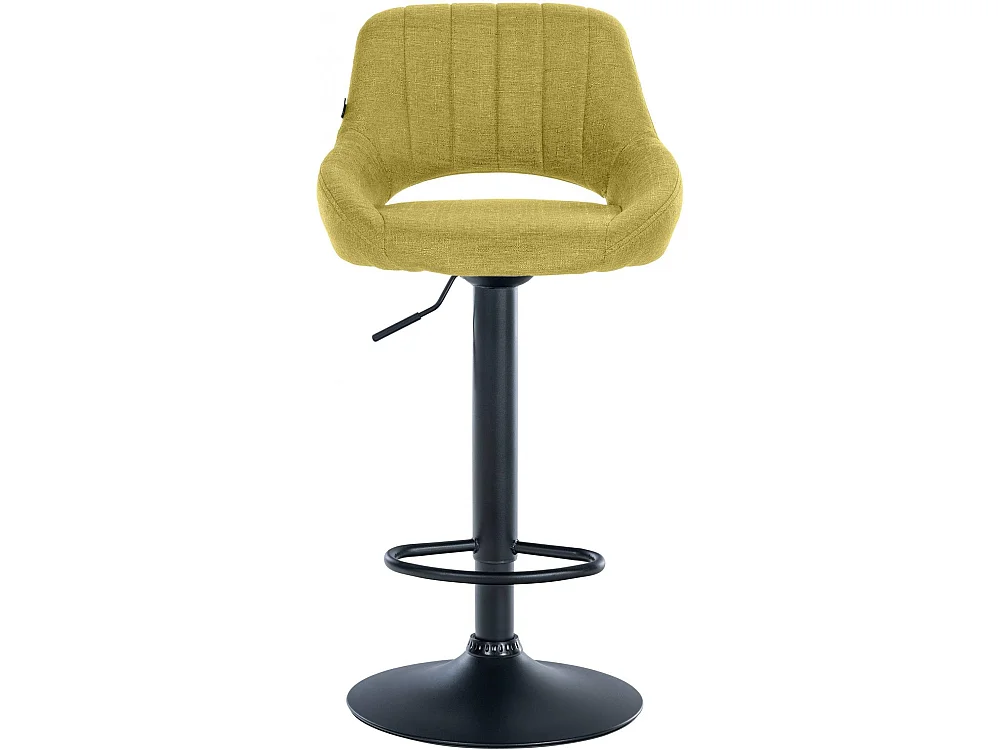 Tabouret de bar - Tissu & Noir - Vert - Milet