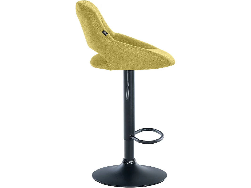 Tabouret de bar - Tissu & Noir - Vert - Milet