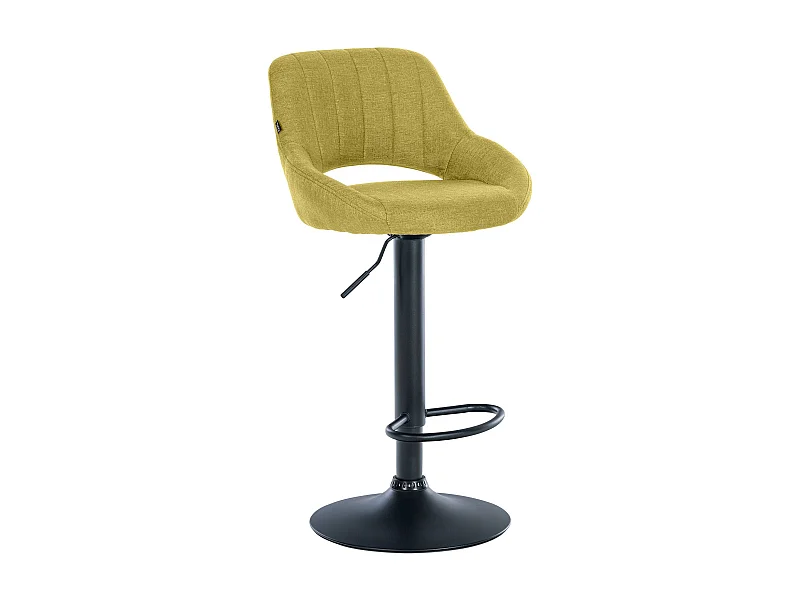 Tabouret de bar - Tissu & Noir - Vert - Milet