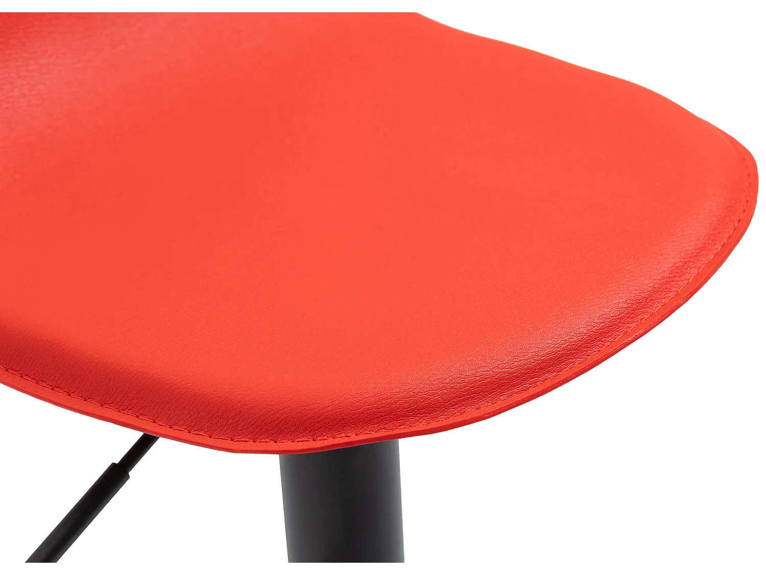 Lot de 2  Tabouret de bar - Similicuir & Métal - Rouge - Lana V2