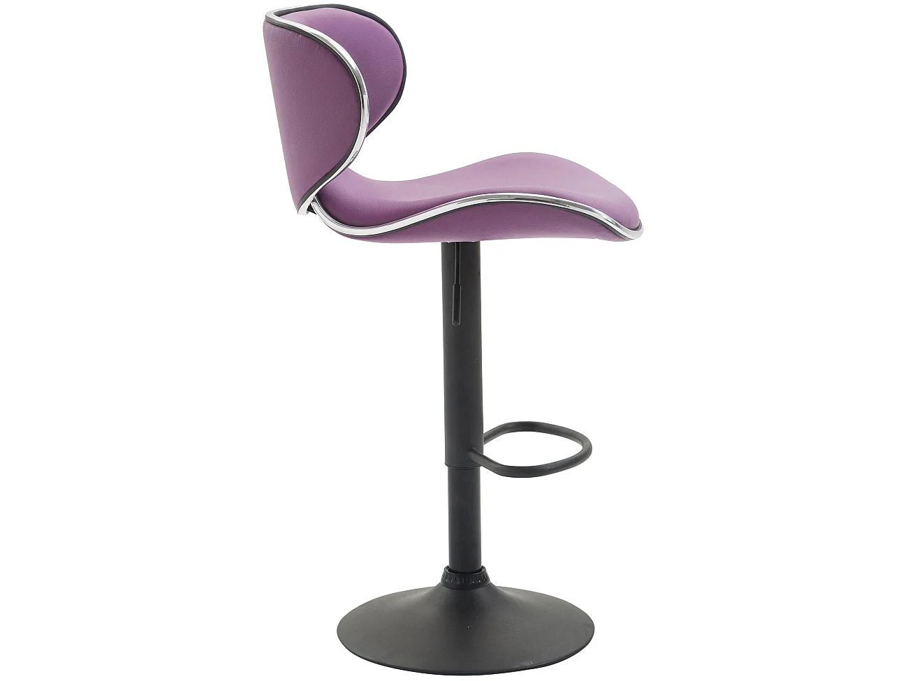 Tabouret de bar - Similicuir & Métal chromé - Violet - Las Vegas V2