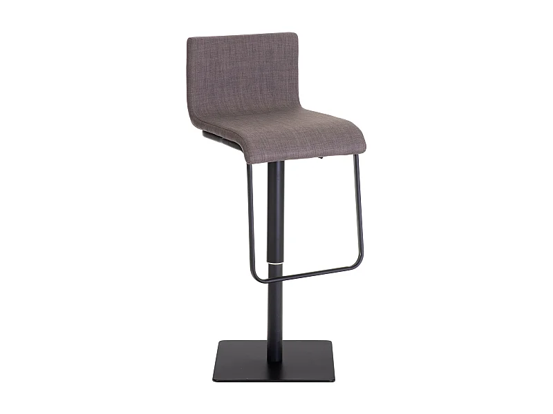 Tabouret de bar - Tissu & Noir - Gris - Limon