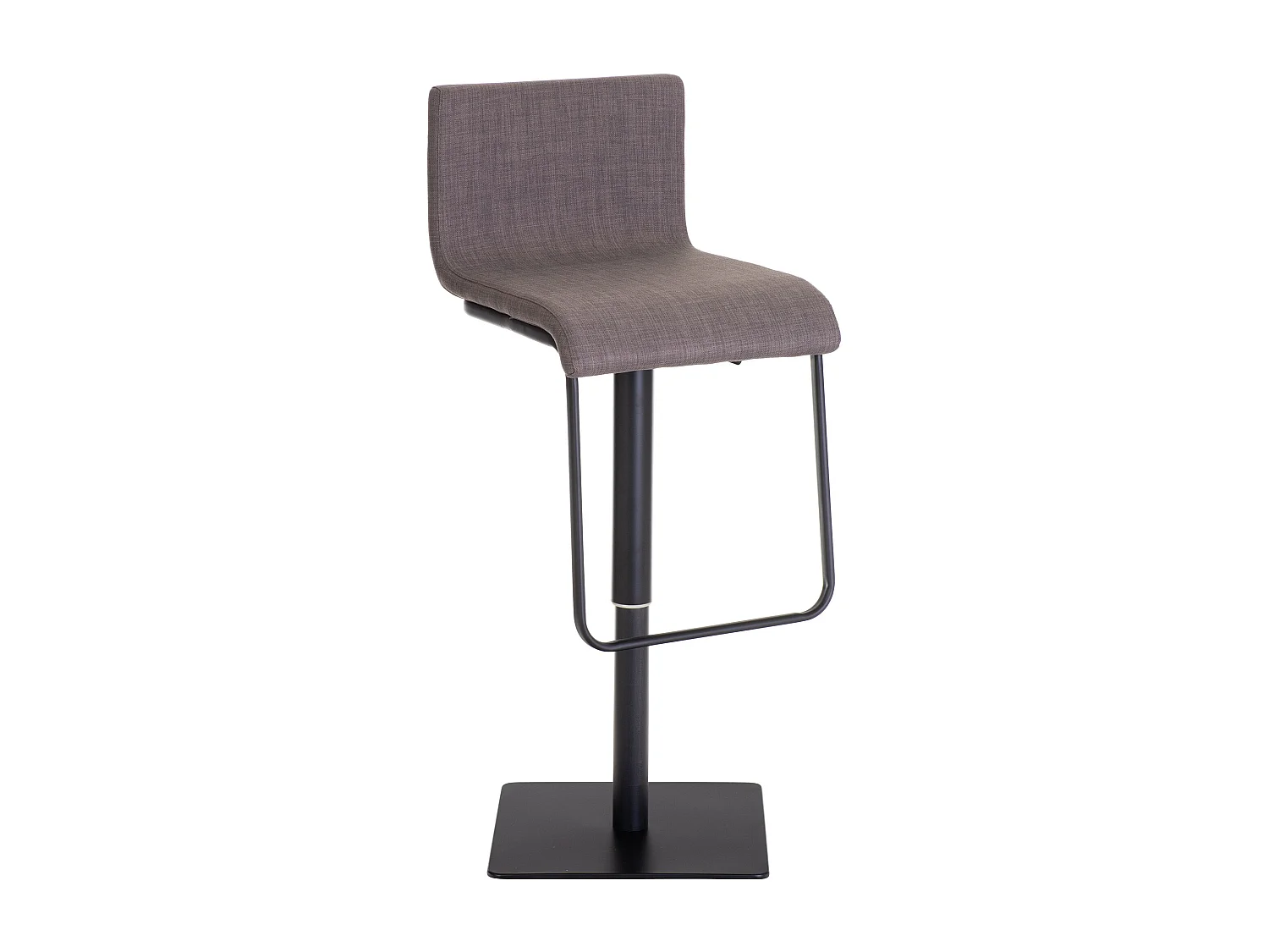 Tabouret de bar - Tissu & Noir - Gris - Limon