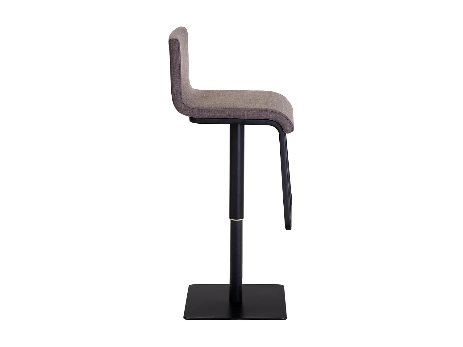 Tabouret de bar - Tissu & Noir - Gris - Limon