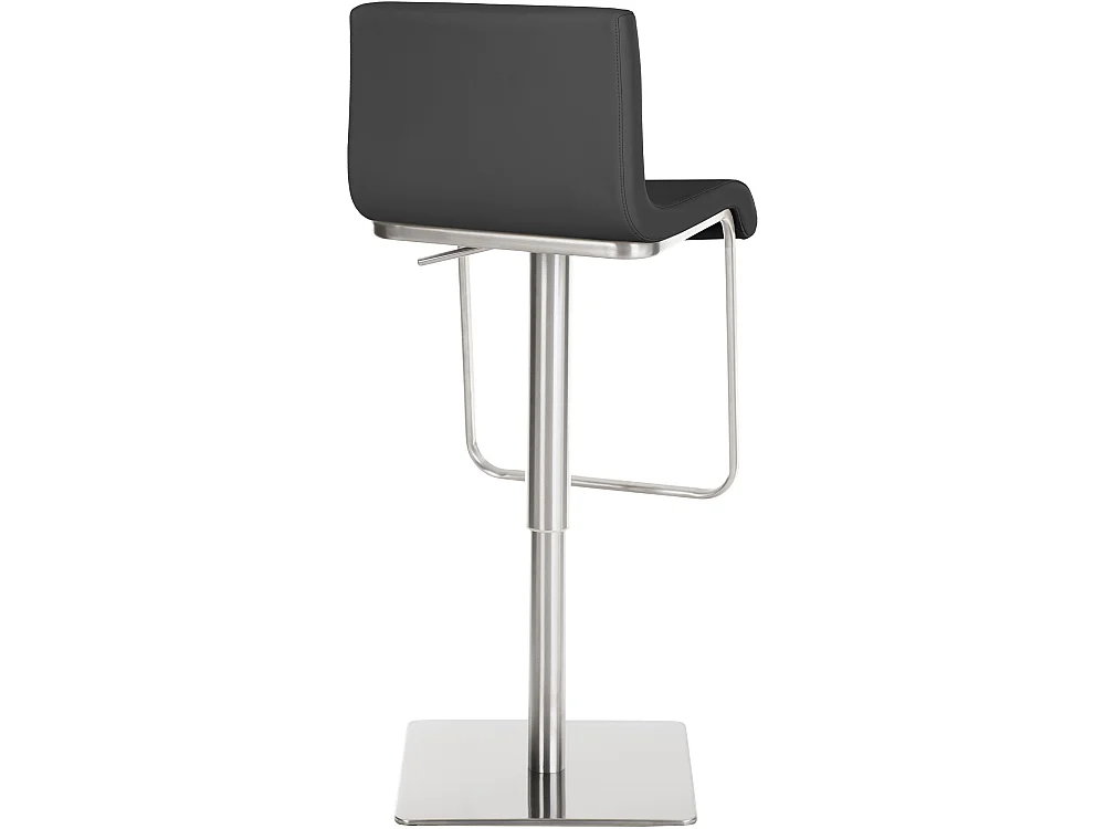 Lot de 2  Tabouret de bar - Similicuir & Acier inoxydable - Gris - Limon