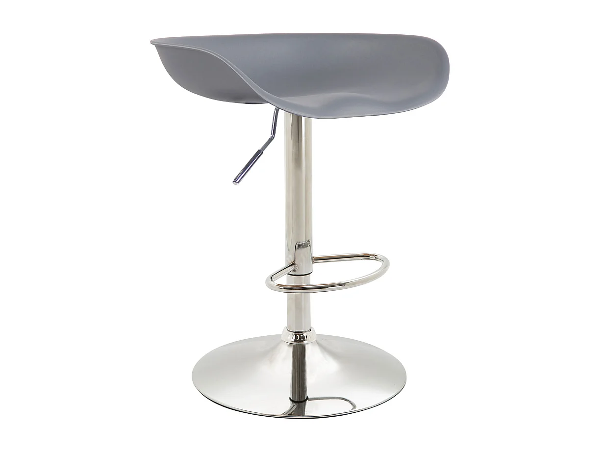 Tabouret de bar - Plastique & Métal - Gris - Anaheim