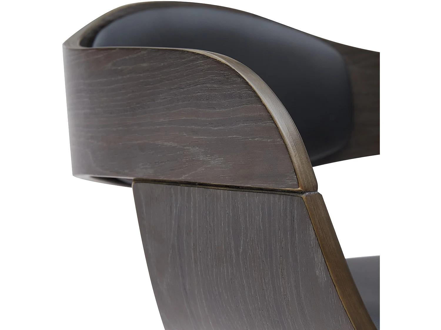 Tabouret de bar - Similicuir - Noir / Gris - Kingston